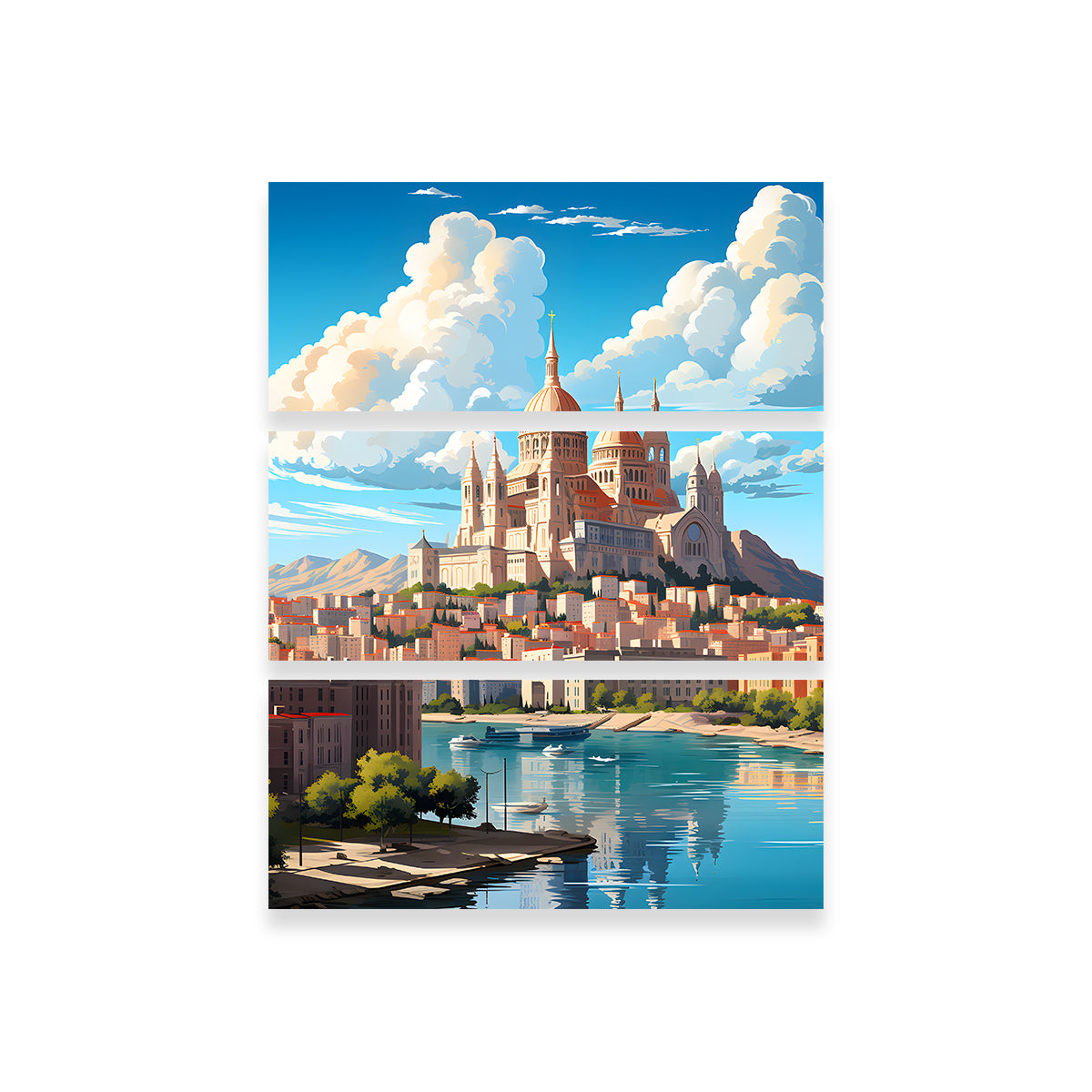 Exquisite France - Marseille Wall Art by Valth Graphics