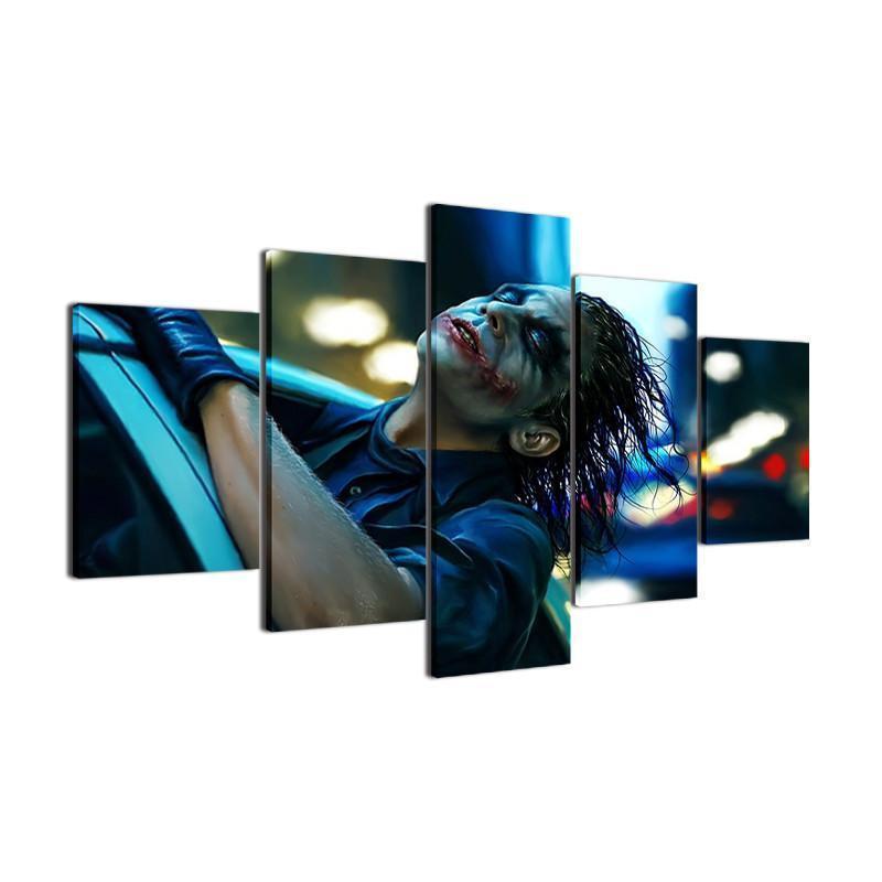 The Dark Knight Joker Stunning 5-piece Canvas Wall Art for Your Home Decor