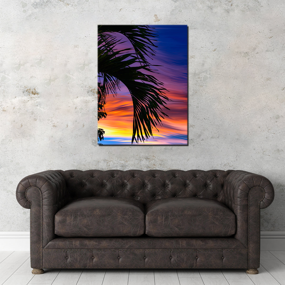 Exquisite Painted Palm Wall Art by Eileen Rollin