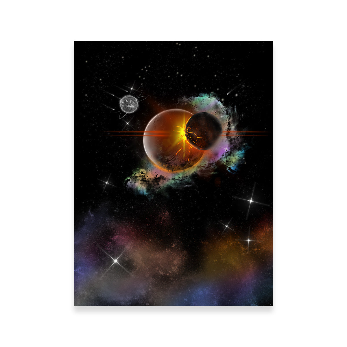 Stunning Collisions Wall Art by JPS Darko Art