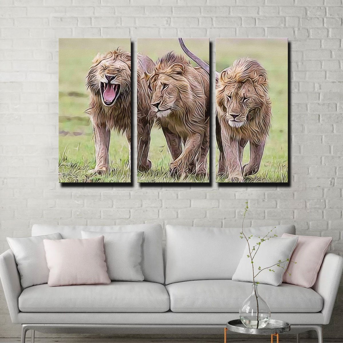 Exquisite Lions Art Wall Art for Stunning Decor