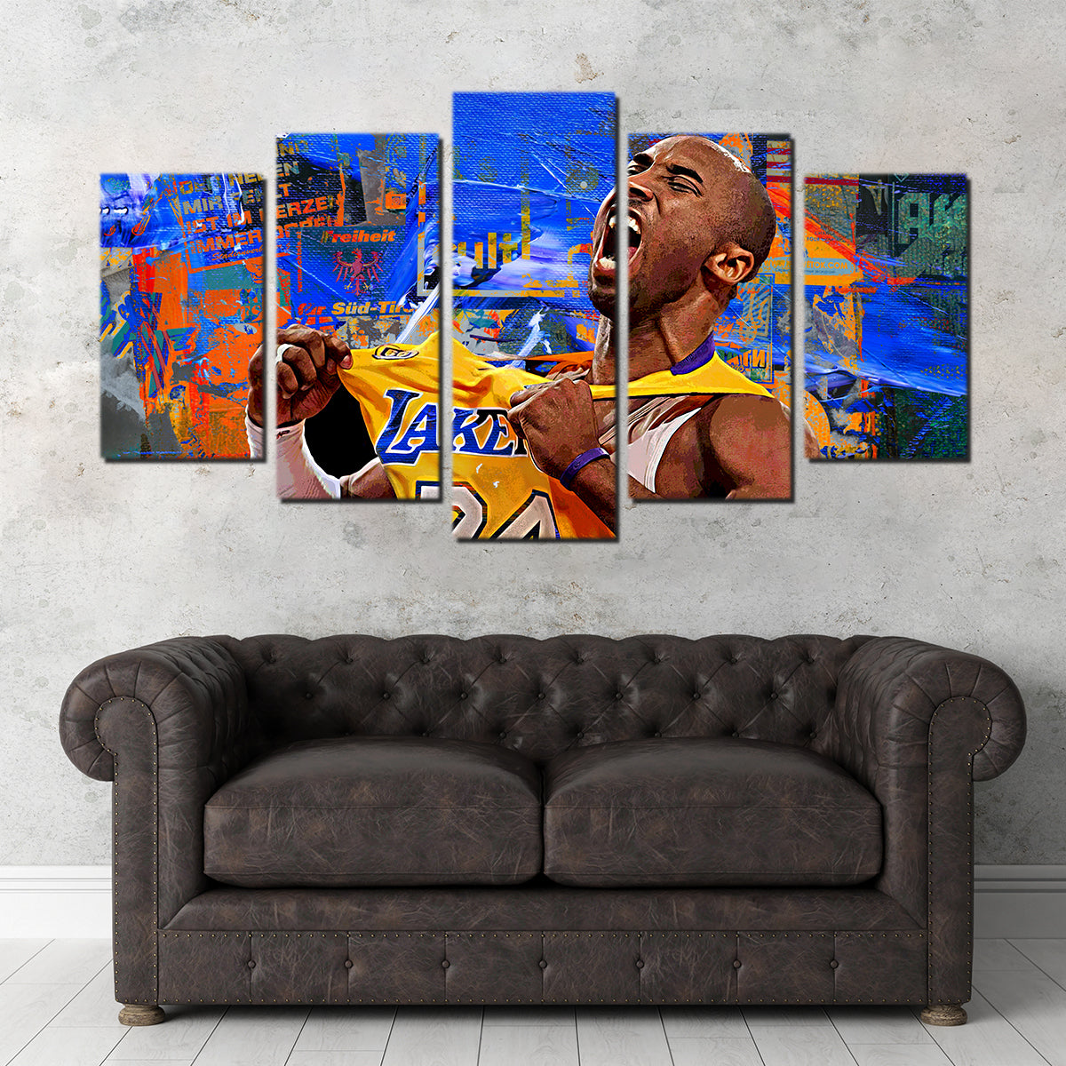 Exquisite The Black Mamba Vintage Blue Wall Art for Stunning Home Decor