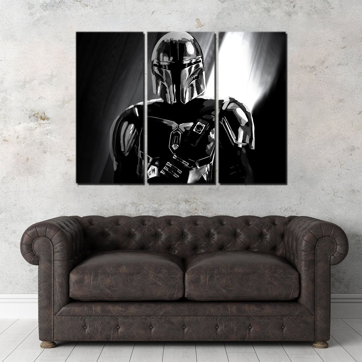 Stunning Grayscale Bounty Hunter Wall Art by Andy Brackpool