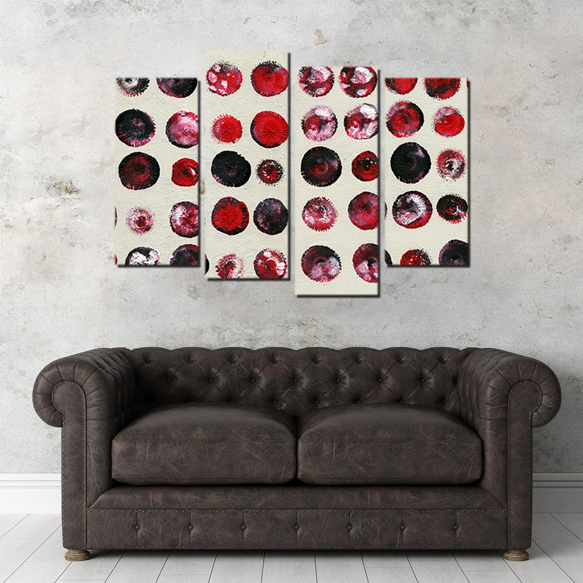 Stunning Red Circles Wall Art by Evgeny Vetrov