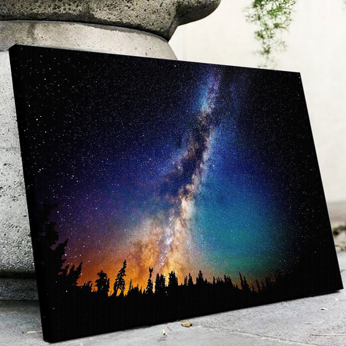 Stunning Milky Way Wall Art - Museum-Quality Canvas on Sustainable Pine Frames