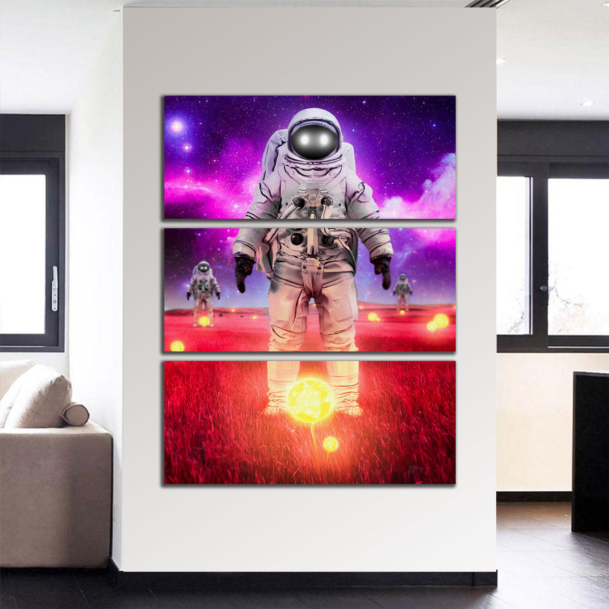 Stunning Space Sunflowers Wall Art for Modern Interiors