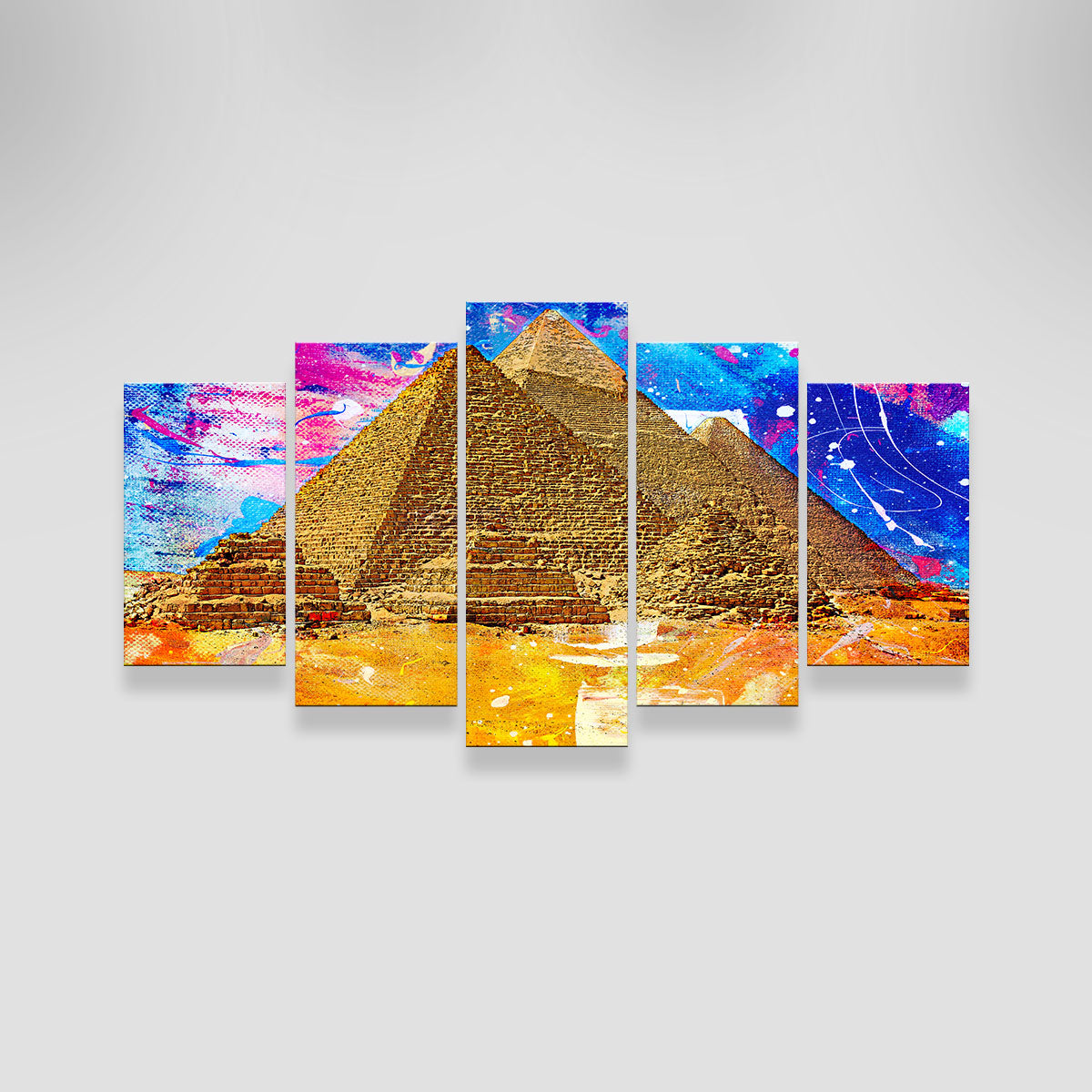 Stunning Egypt Pyramids Abstract Wall Art for Your Home Decor