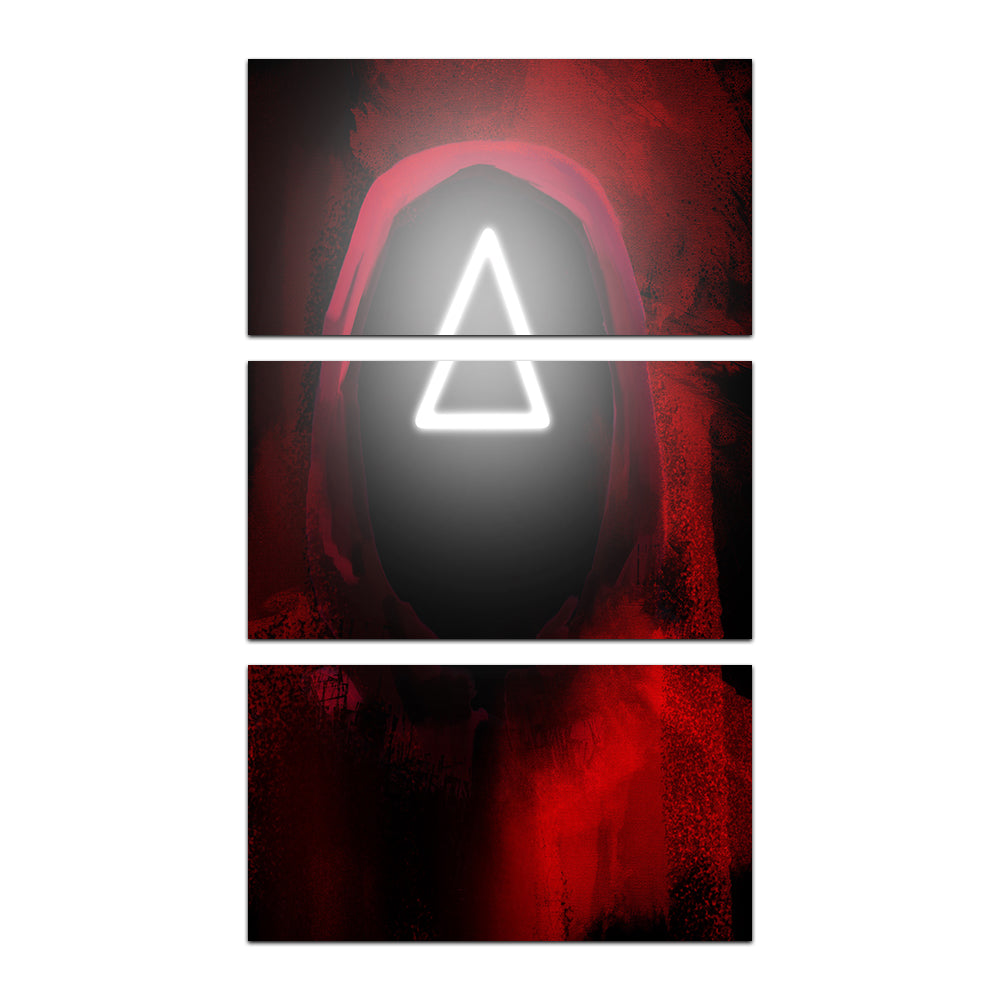 Squid Game Triangle Wall Art - High - Quality Museum Canvas by Andy Brackpool