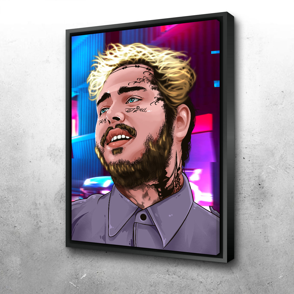 Retro Post Malone Wall Art: A Stunning Decor Piece