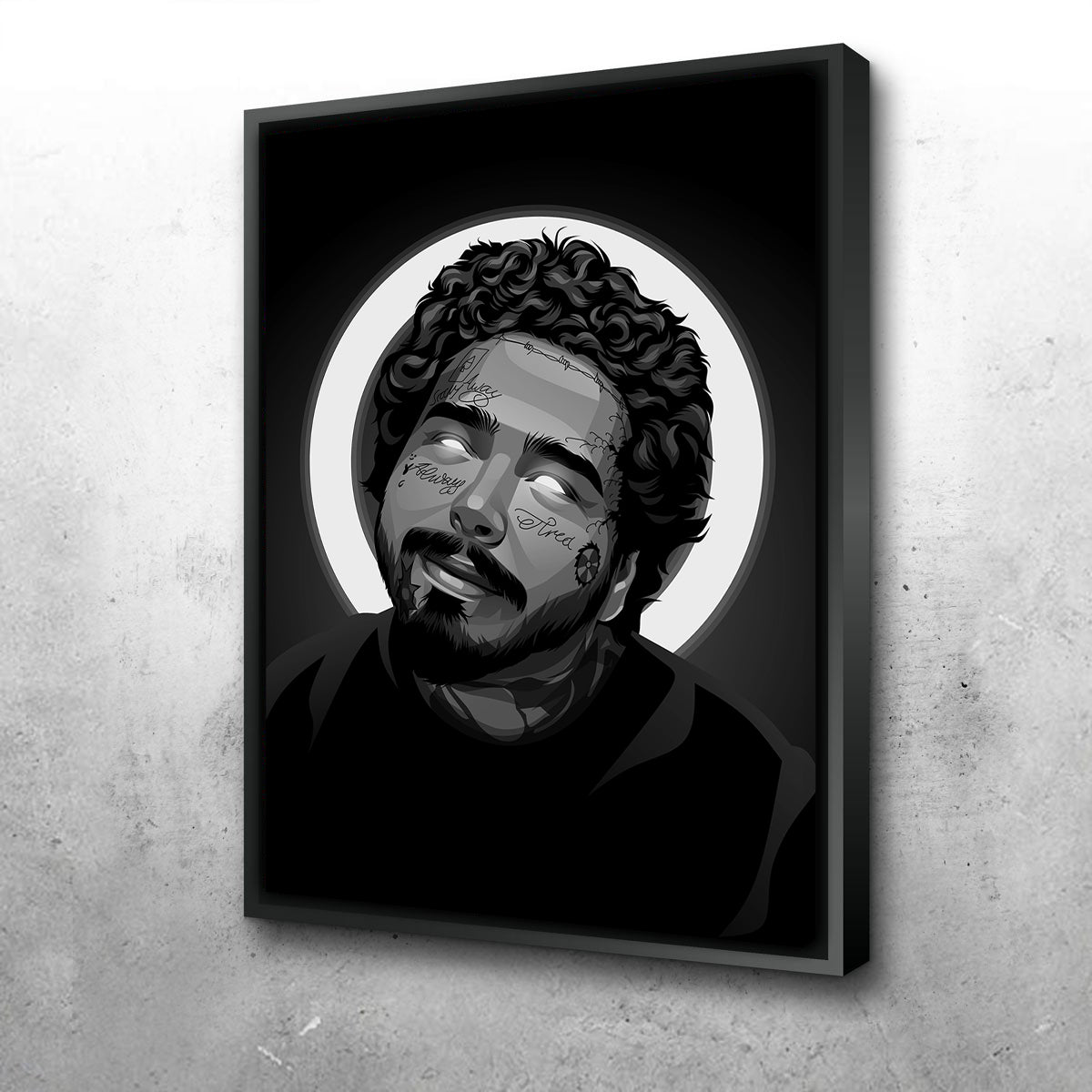 Stunning Grayscale Post Malone Wall Art for Your Home Decor