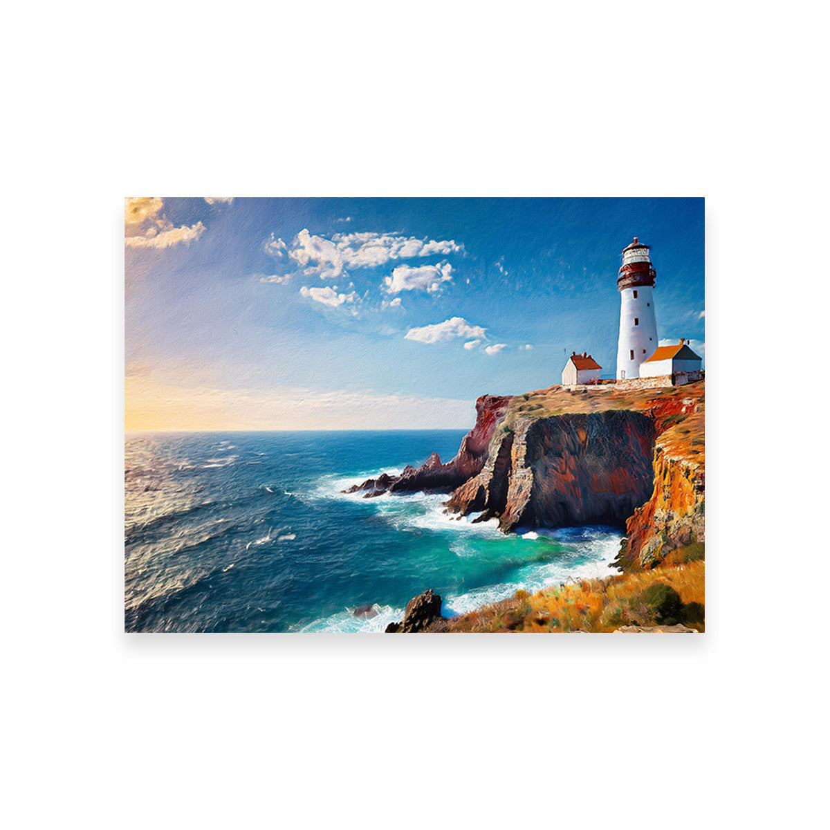 Stunning Lighthouse on the Cliffs Wall Art