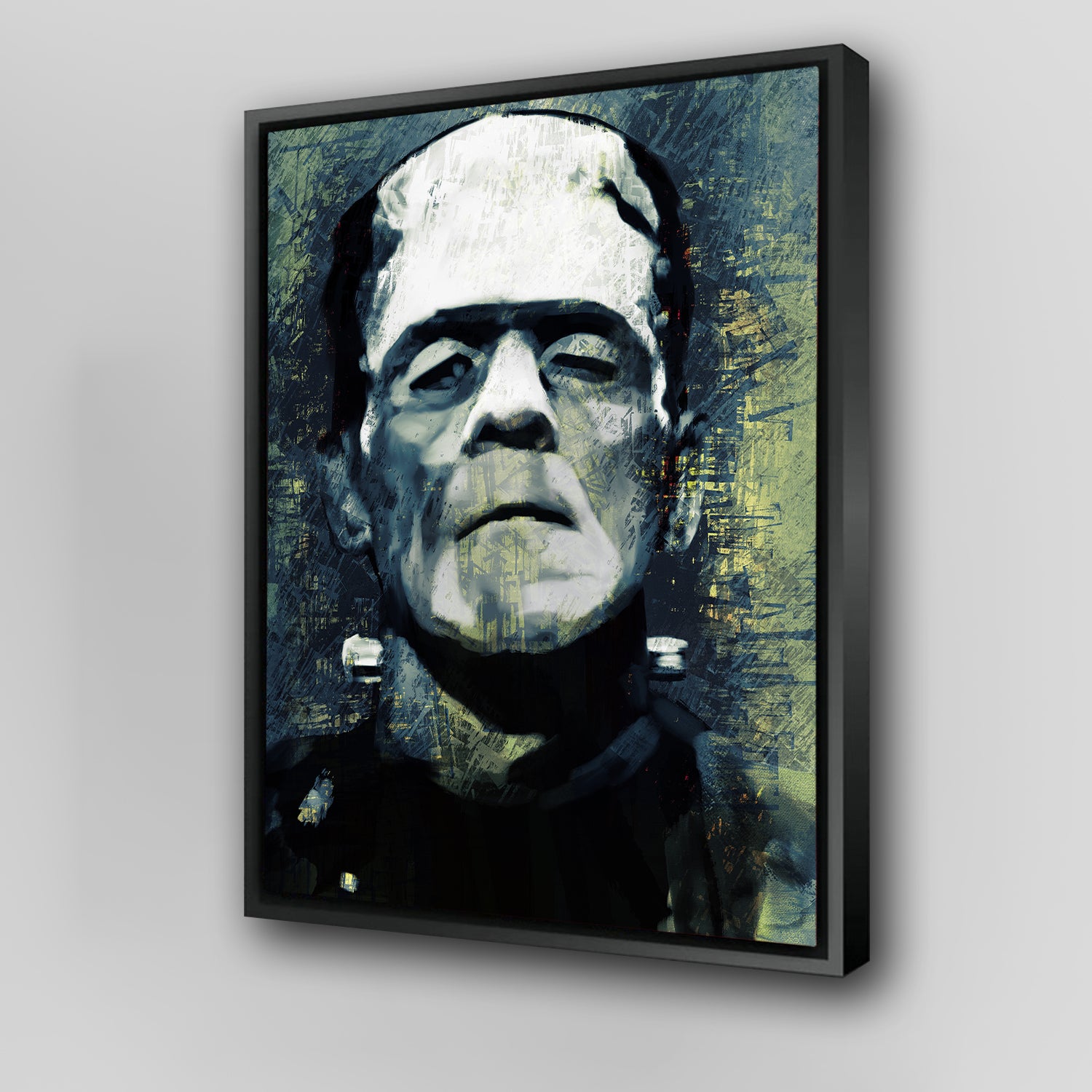 Frankenstein Wall Art by Andy Brackpool - Museum Quality Canvas on Sustainable Pine Wood Frames