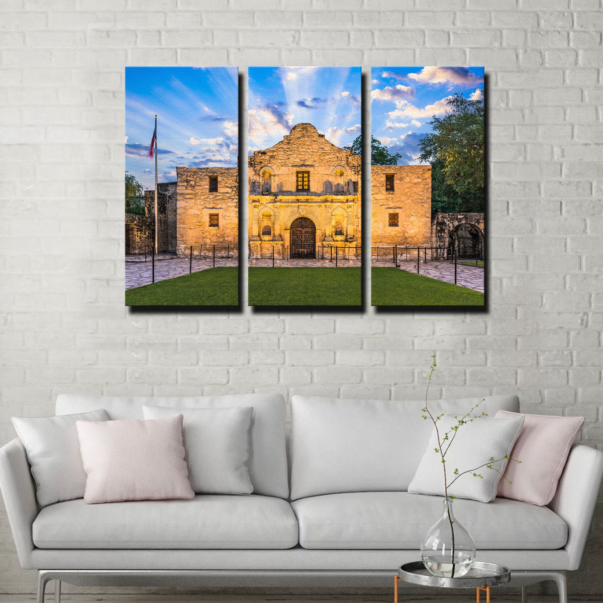 Stunning The Alamo Wall Art - Sustainable Kiln - Dried Pine Frame Canvas