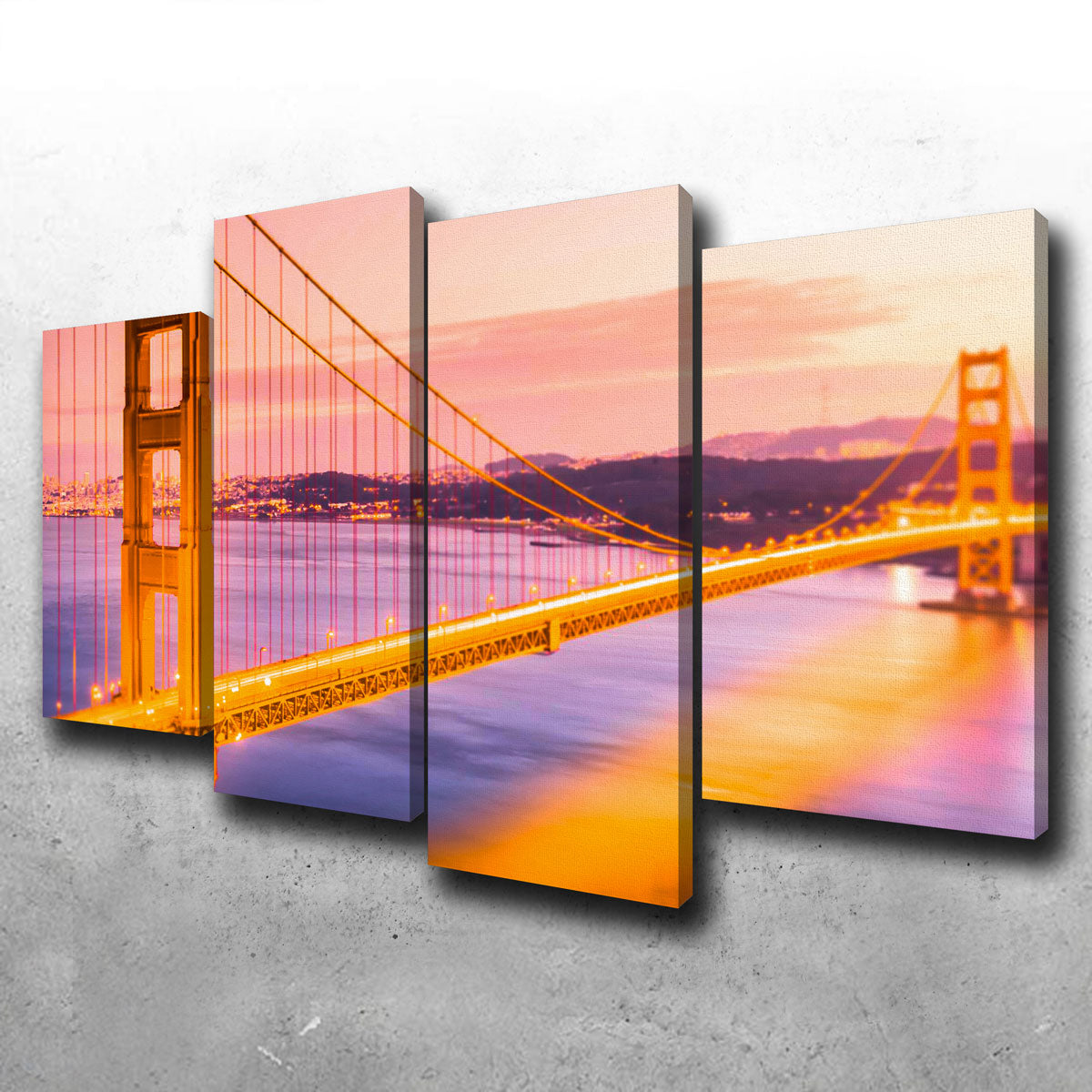 Exquisite Golden Gate Golden Wall Art for Stunning Home Decor