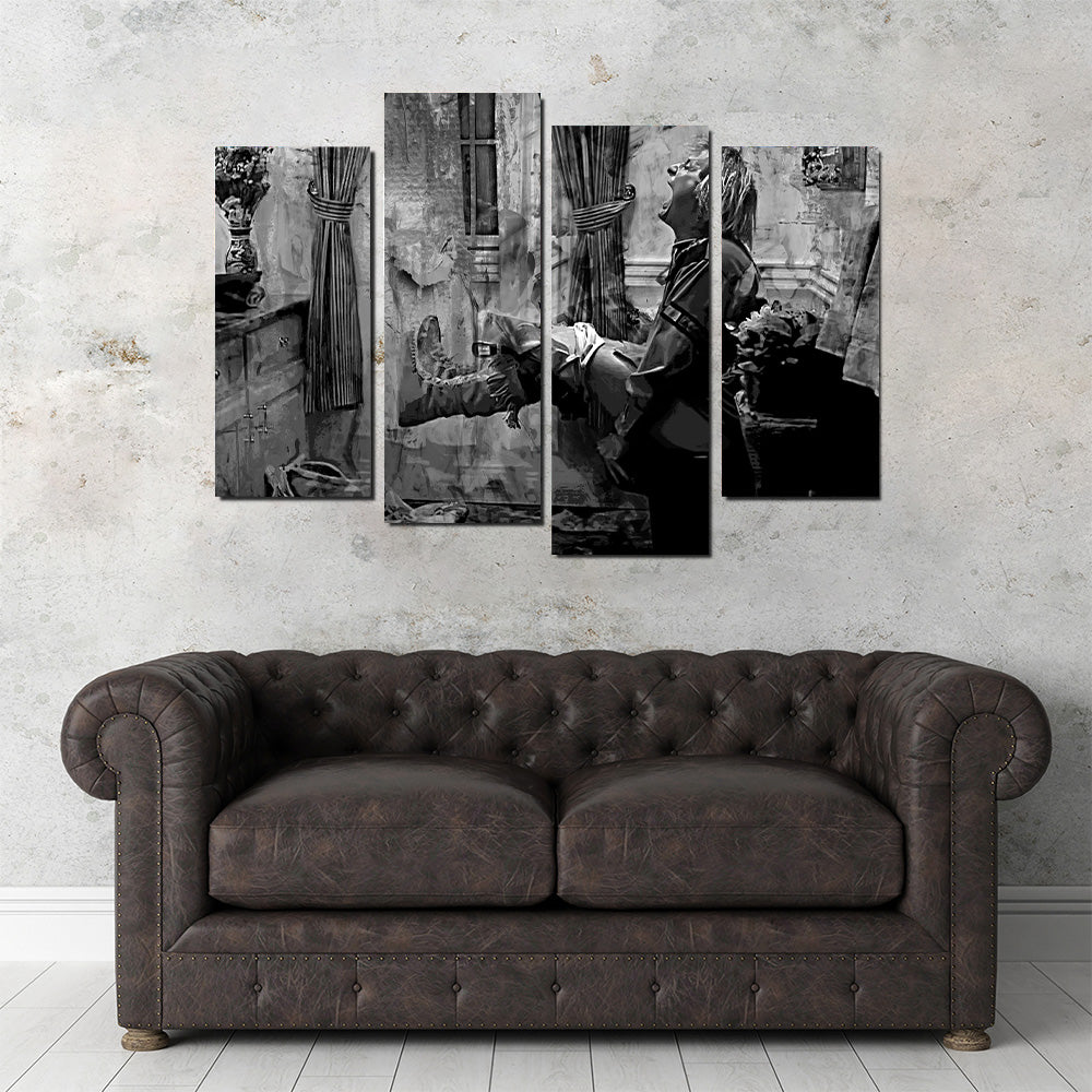Eye - catching Dumb & Dumber Grayscale Bathroom Decor Wall Art