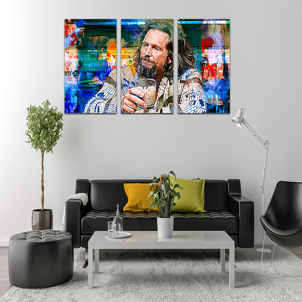 The Dude Vintage Blue Wall Art - Stunning Kiln - Dried Pine Framed Canvas