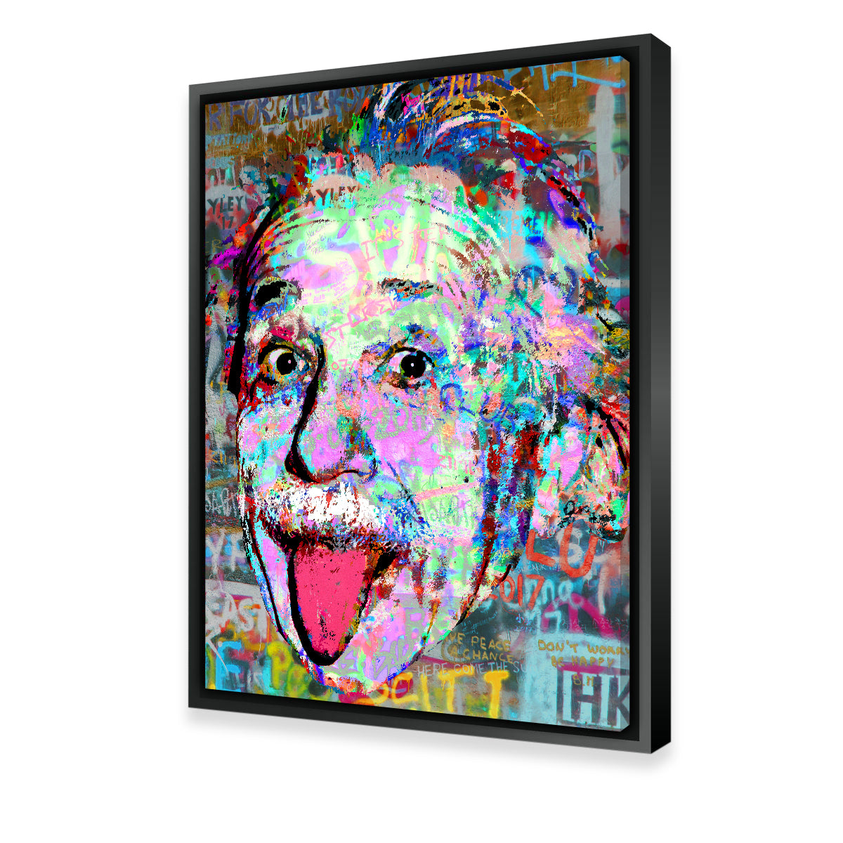 Stunning Einstein Heavy Graffiti Wall Art by Stephen Chambers