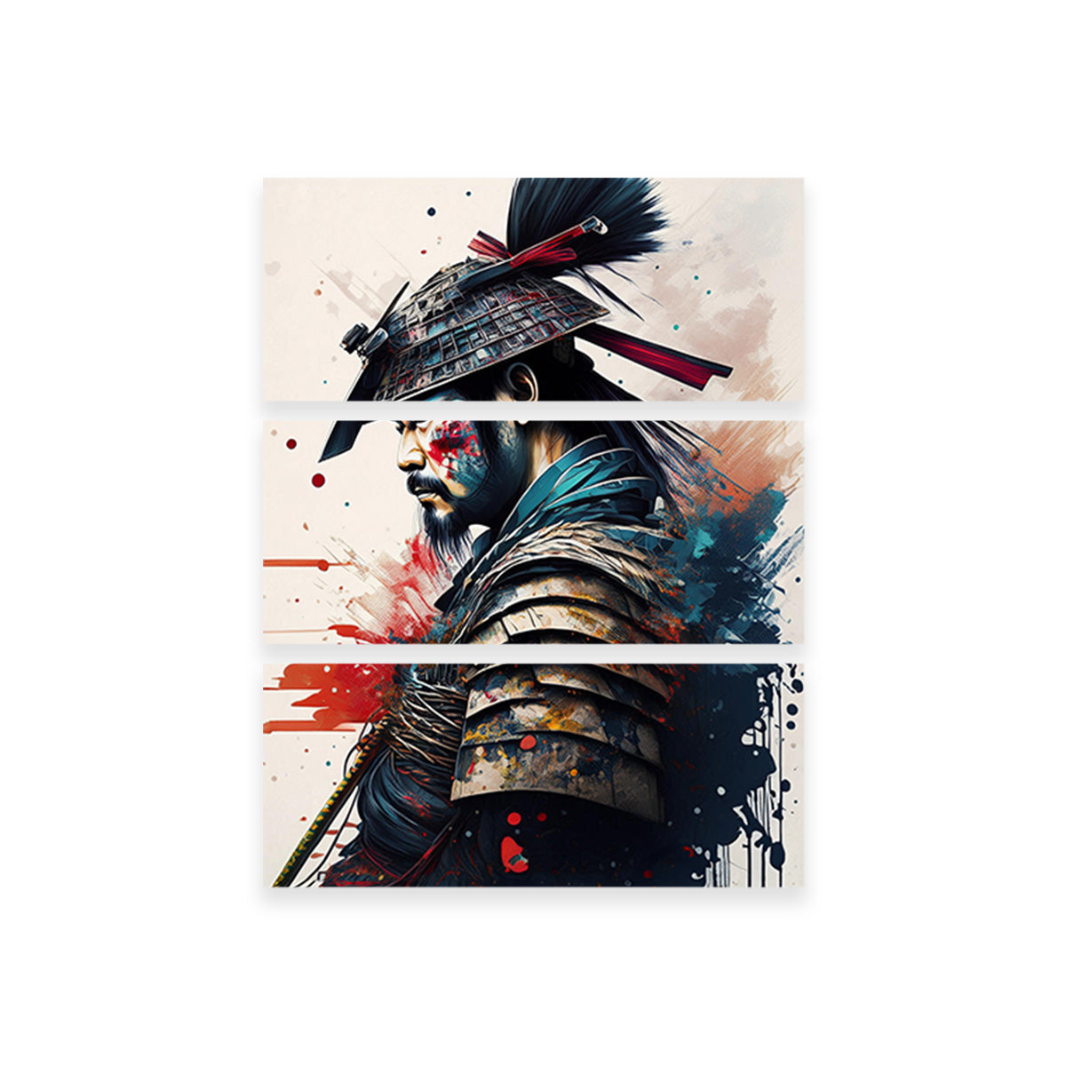 Authentic Japanese Samurai Inspired Wall Art Paintings