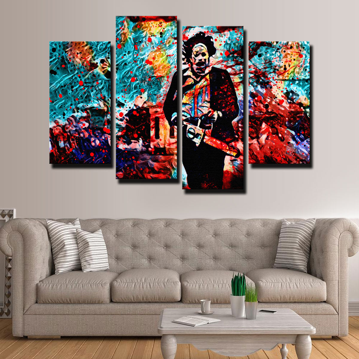 Stunning Abstract Leatherface Wall Art for Home Decor