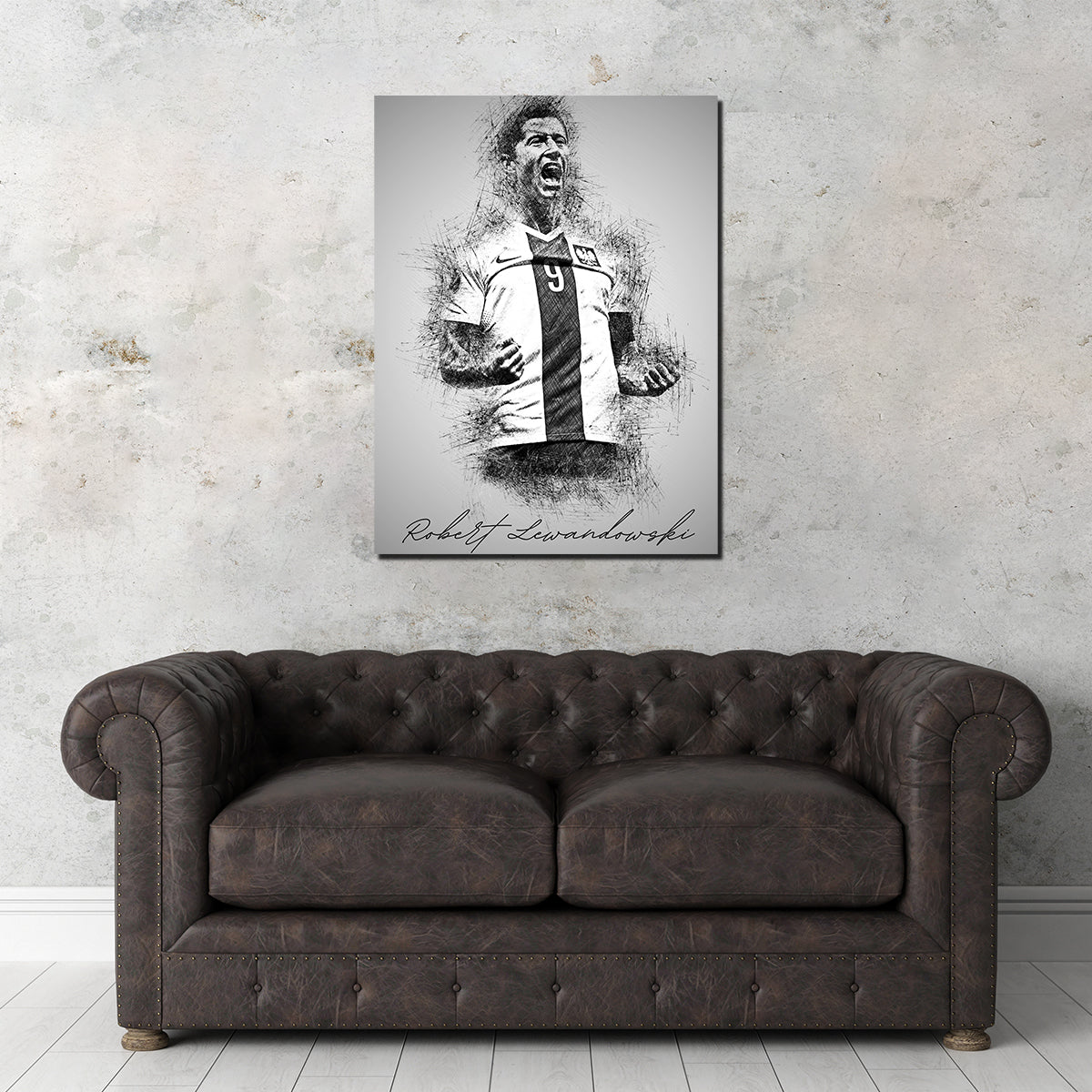 Stunning Robert Lewandowski Wall Art for Soccer Fans