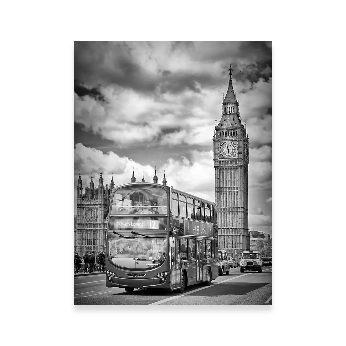 Exquisite London Houses Of Parliament And Traffic Wall Art by Melanie Viola