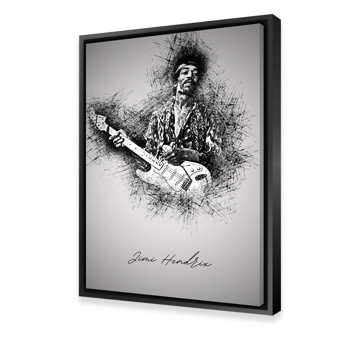 Stunning Jimi Hendrix Guitar Wall Art for Music Lovers