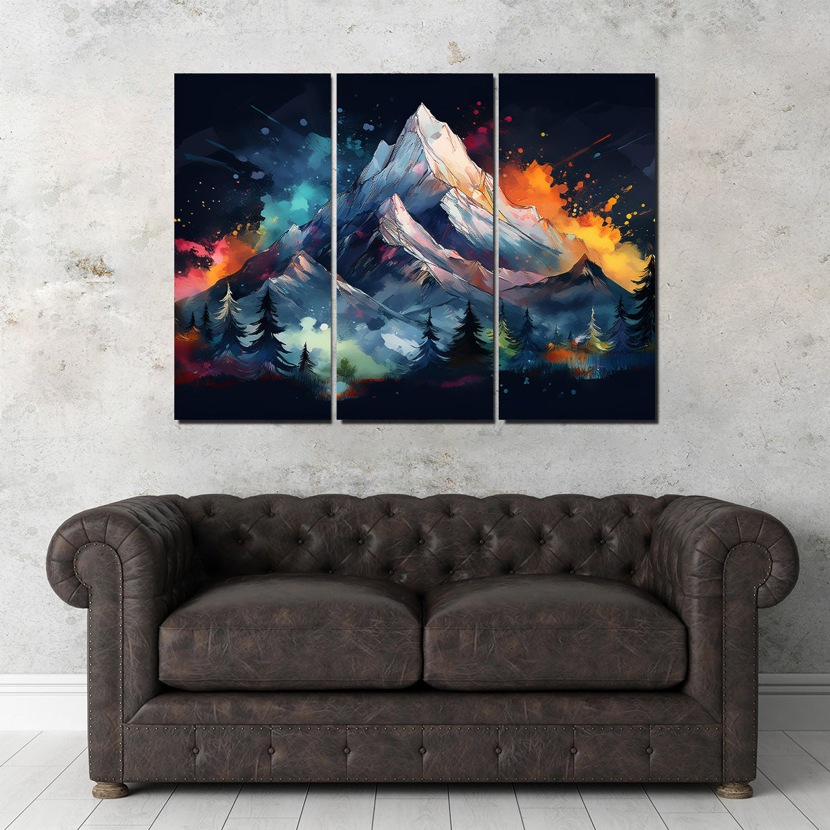 Exquisite Dark Colored Mountain Wall Art for Stunning Decor