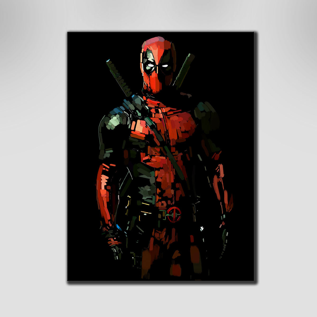 Stunning Deadpool Wall Art on Black - Exclusive Decor Piece