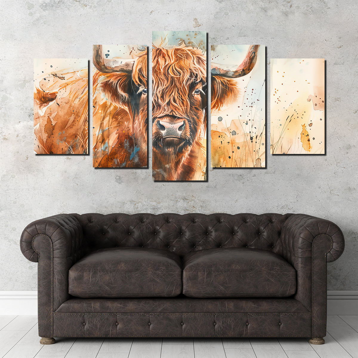 Stunning Grazing Highland Bull Wall Art for Your Home Decor