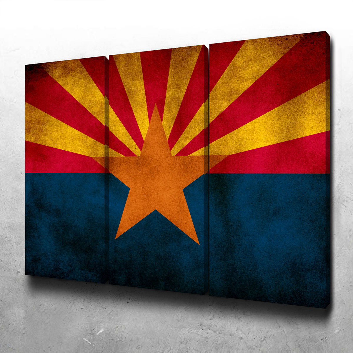 Stunning Grunge Arizona State Flag Wall Art for Unique Home Decor
