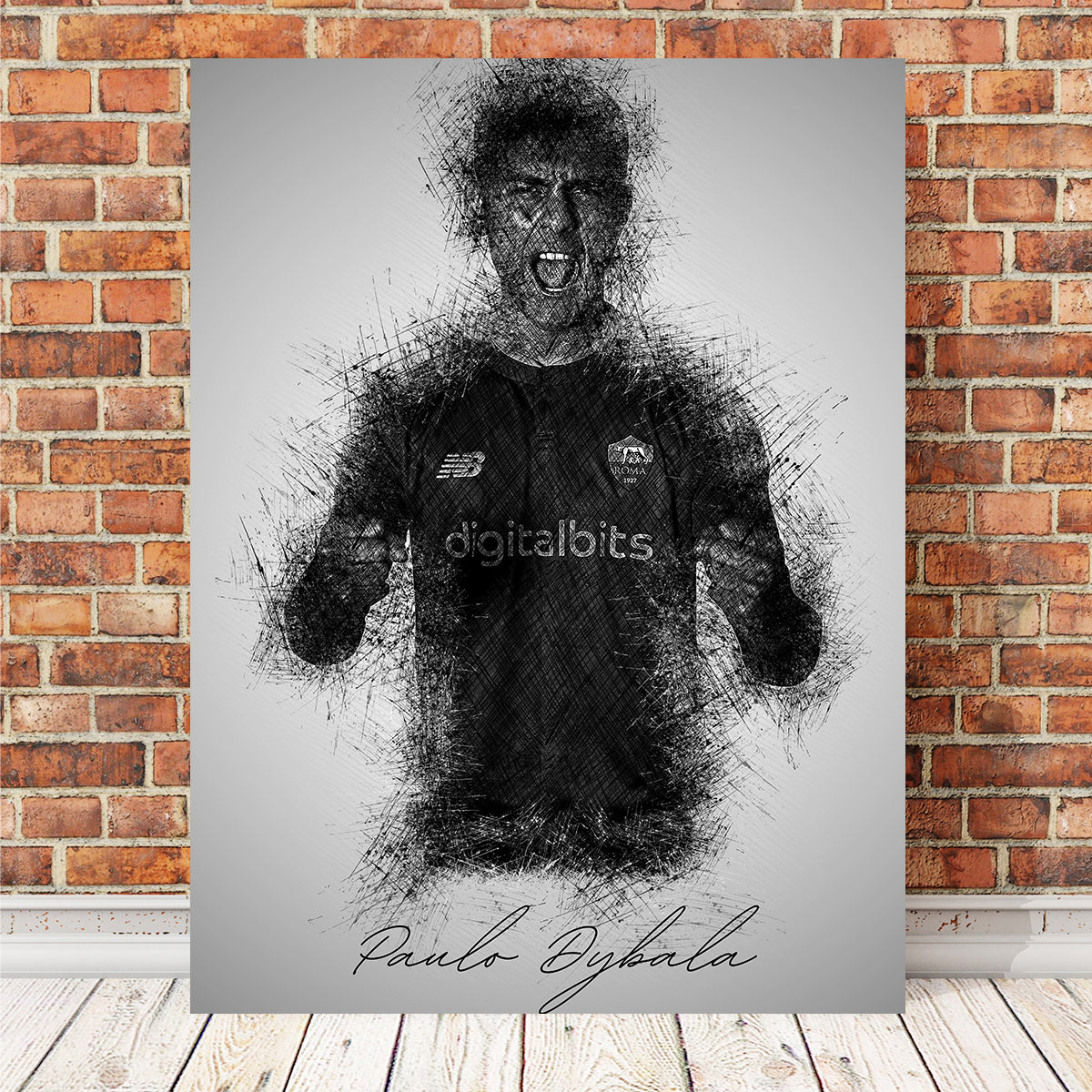 Stunning Paulo Dybala Sketch Wall Art for Soccer Fans