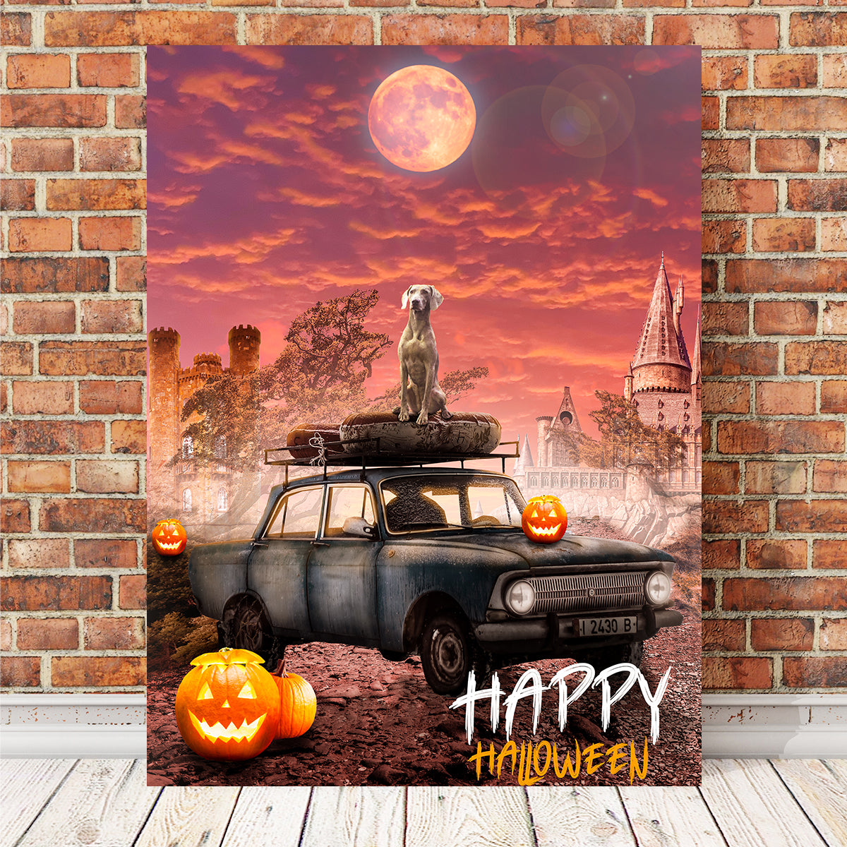 Festive Happy Halloween Wall Art - Ideal Decor for Spooky Season