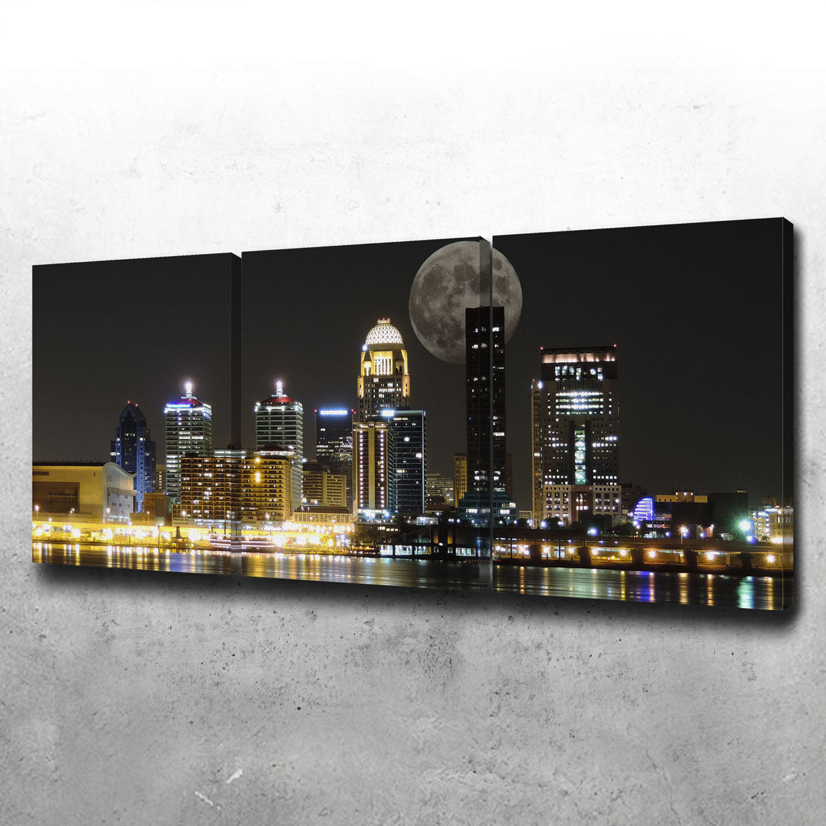 Stunning Louisville Skyline Wall Art with Sustainable Frames