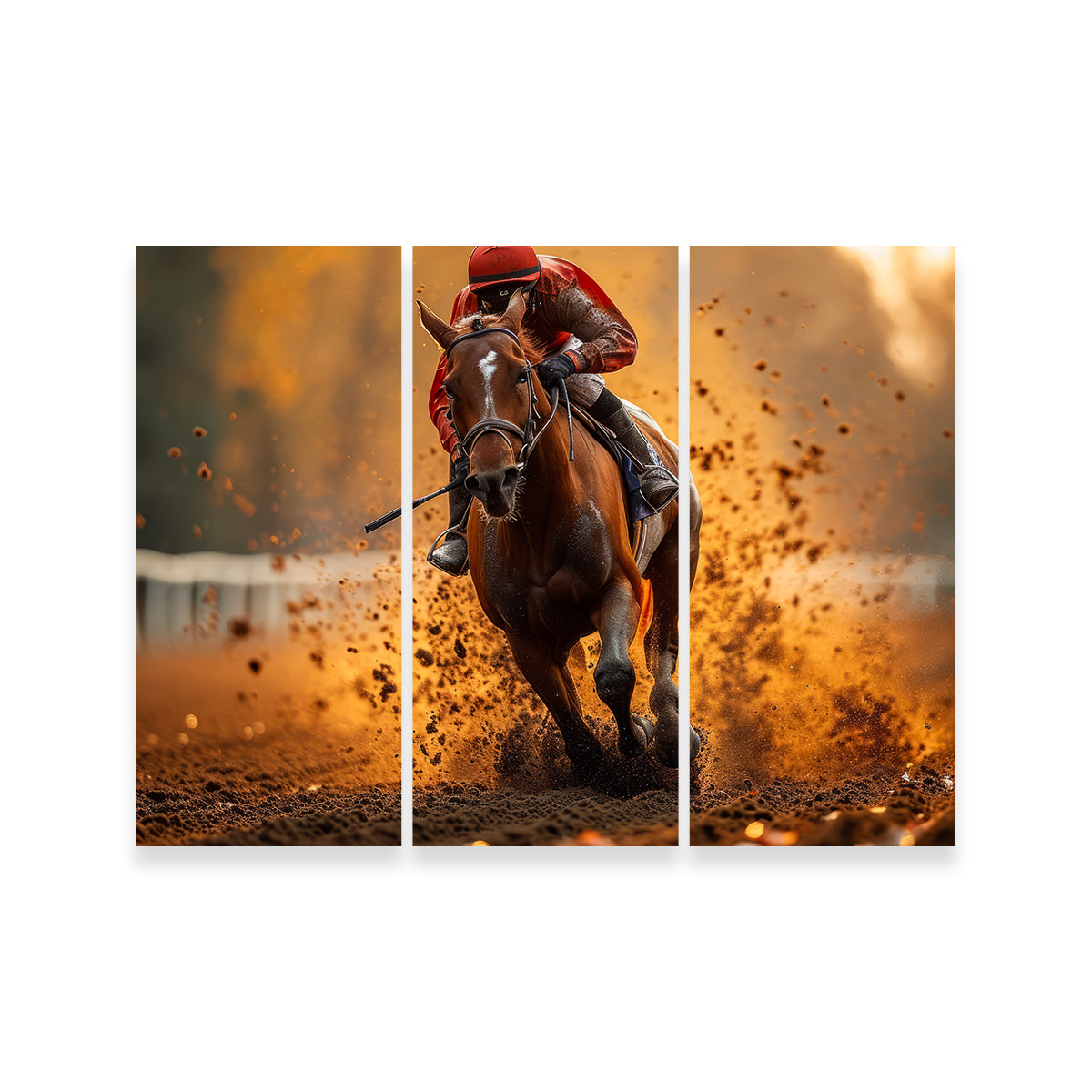 Exquisite Jockey on Horse Racing Wall Art for Stunning Decor