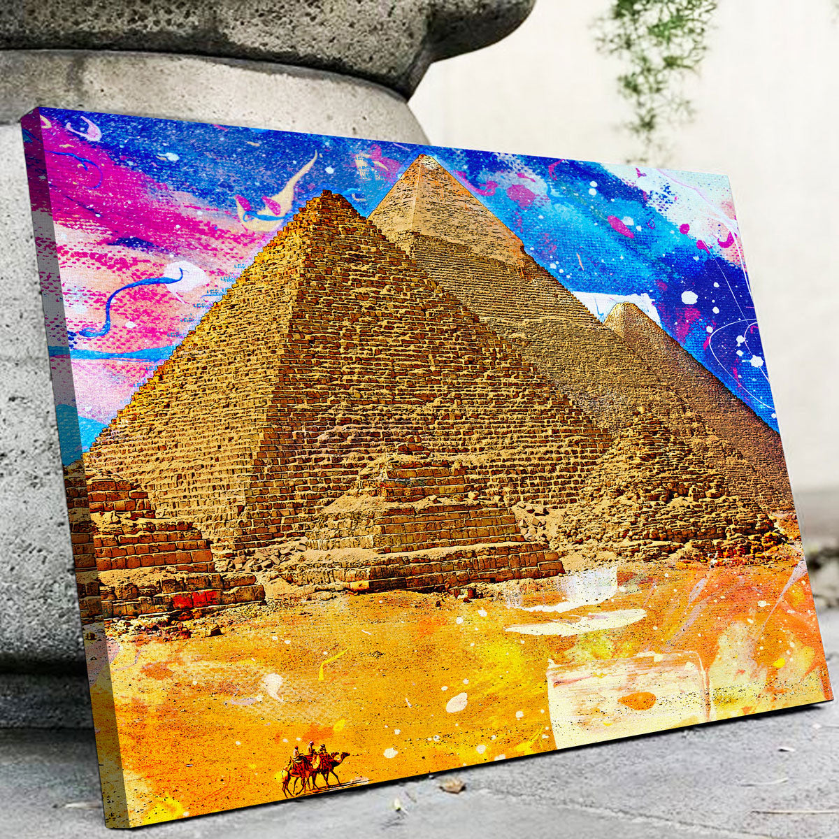 Stunning Egypt Pyramids Abstract Wall Art for Your Home Decor