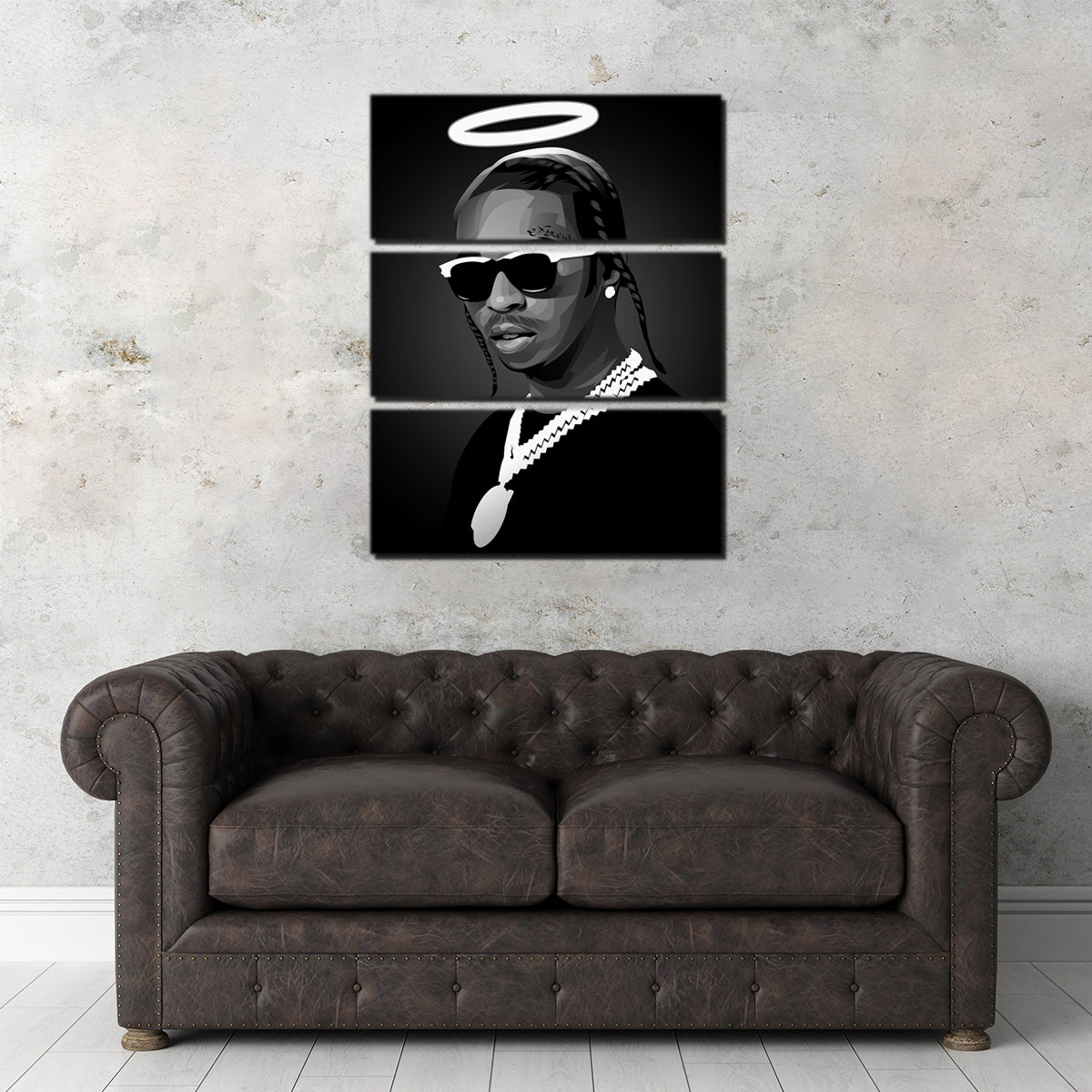 Stunning Grayscale Rip Popsmoke Wall Art for Your Home Decor