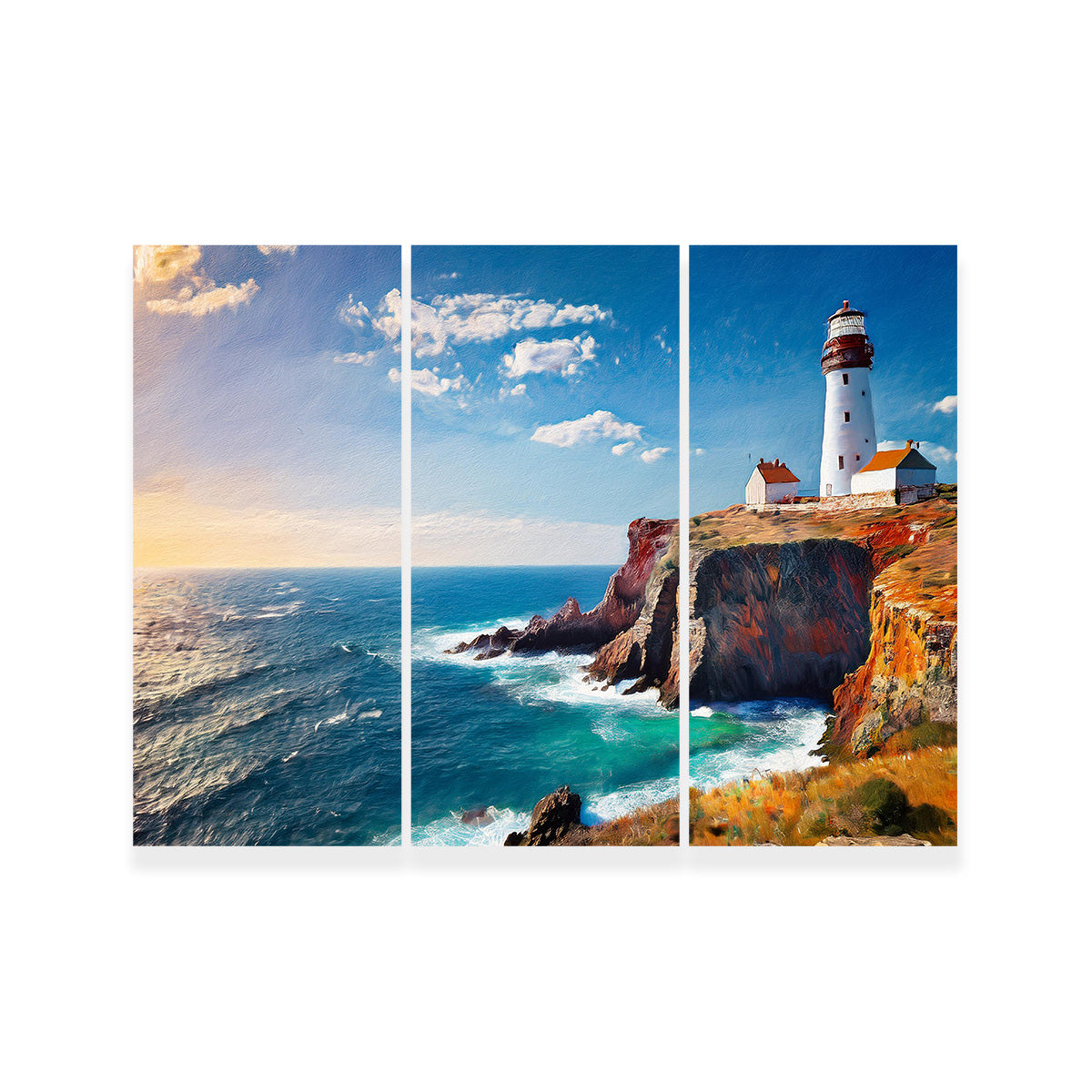 Stunning Lighthouse on the Cliffs Wall Art
