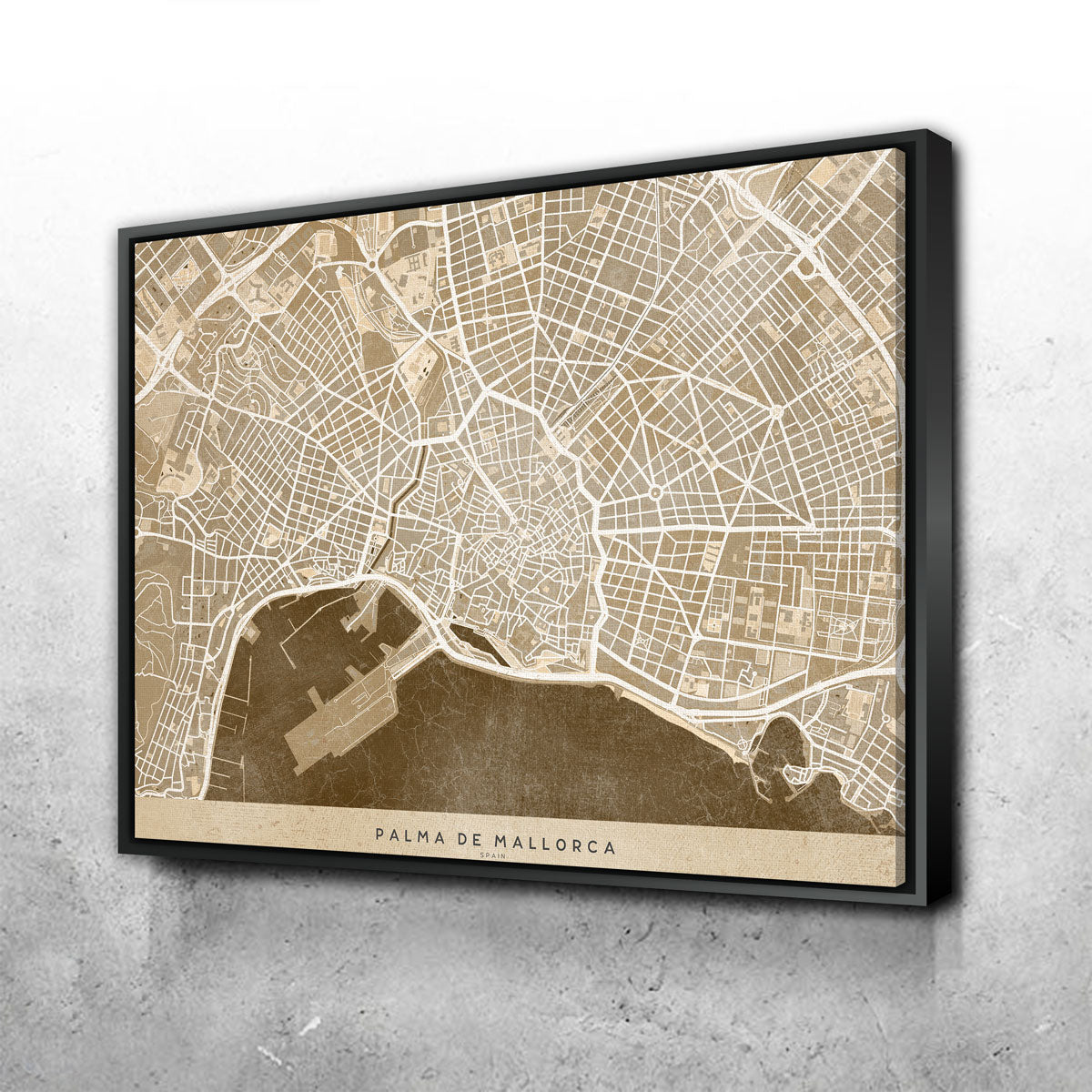 Exquisite Palma De Mallorca Map Wall Art by Blursbyai