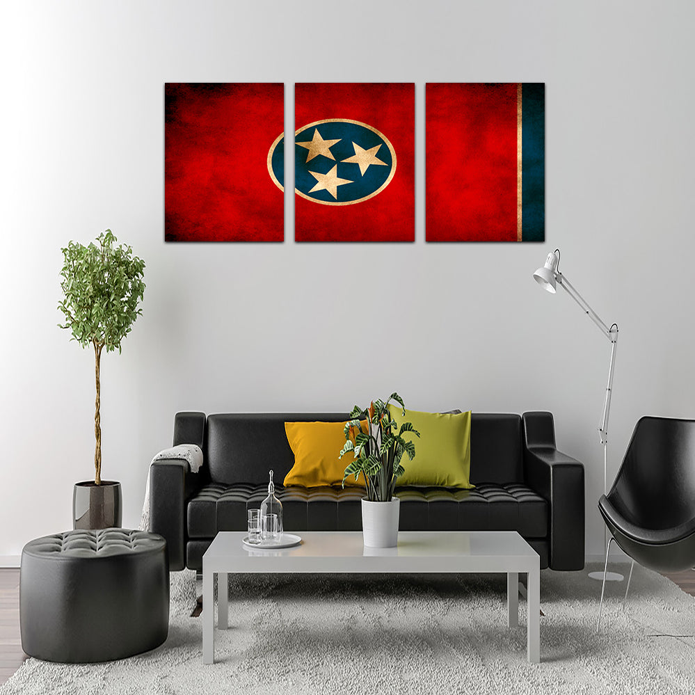 Vintage Tennessee Flag Grunge Wall Art for Stunning Home Decor