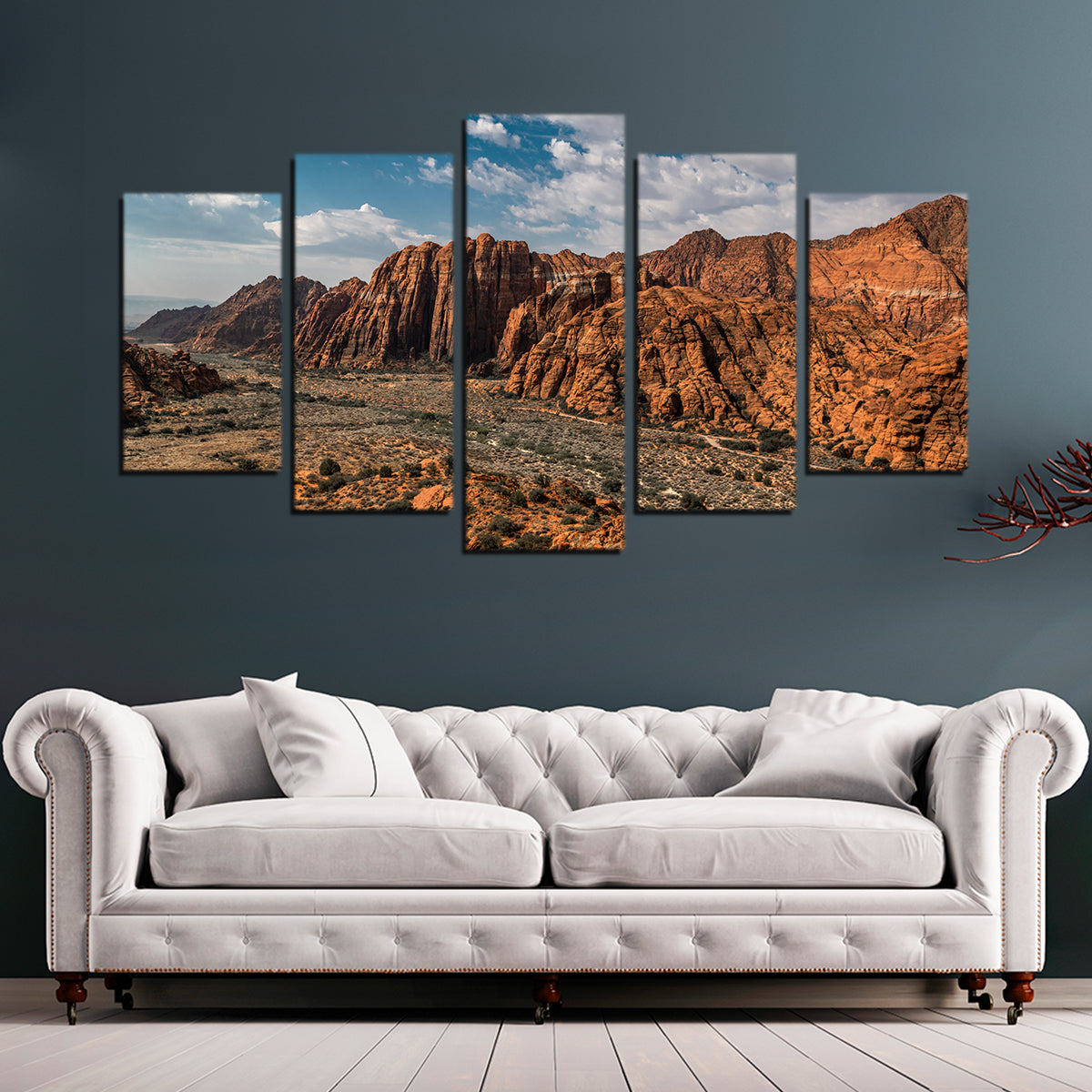 Stunning Tan & Blue Wall Art by Lucas Moore