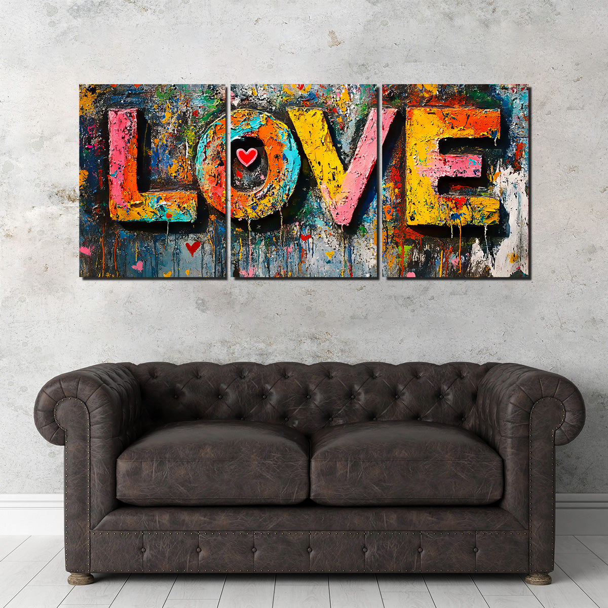 Enchanting Love Graffiti Wall Art for Stunning Decor