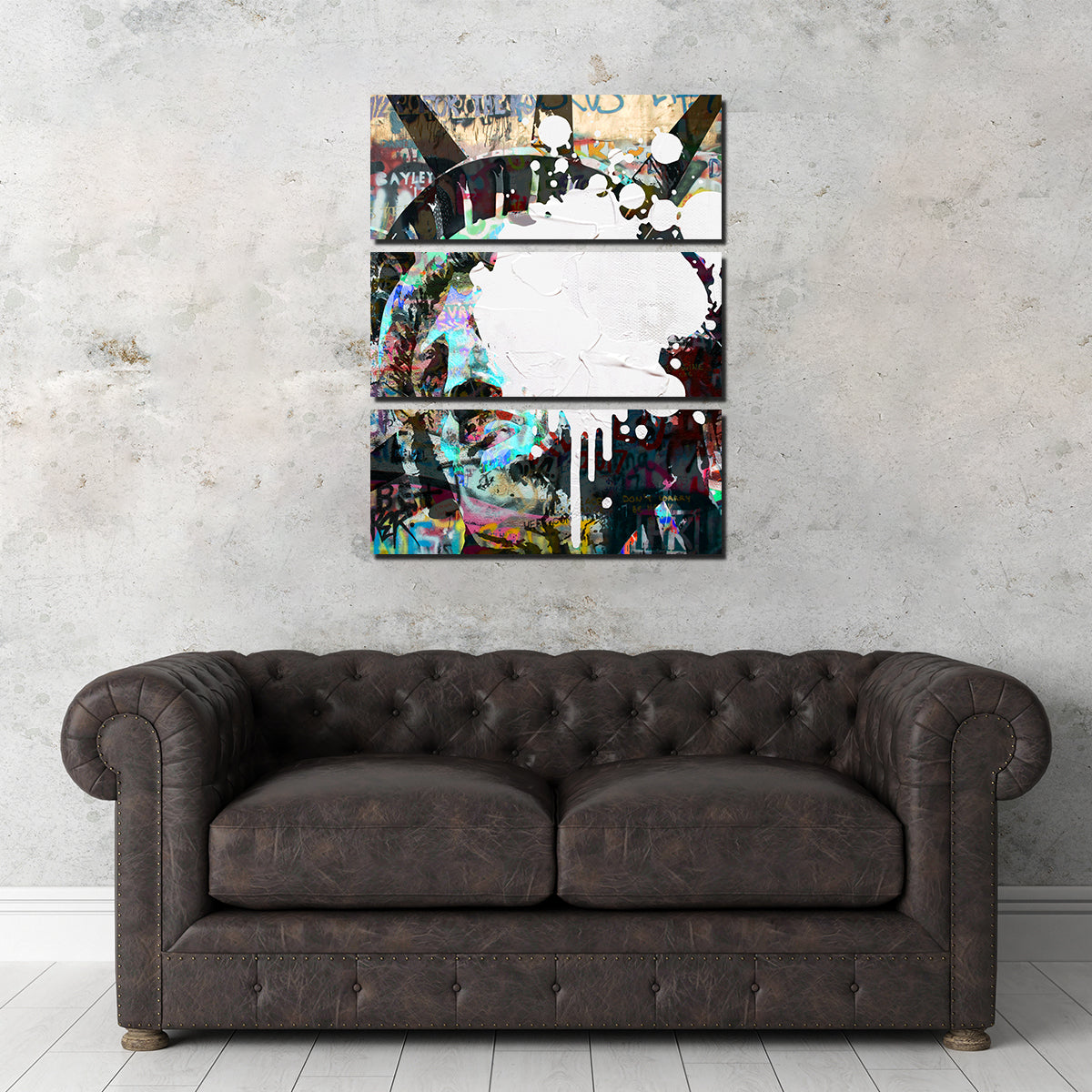 Liberty Heavy Graffiti Wall Art by Stephen Chambers - Museum-Quality Canvas