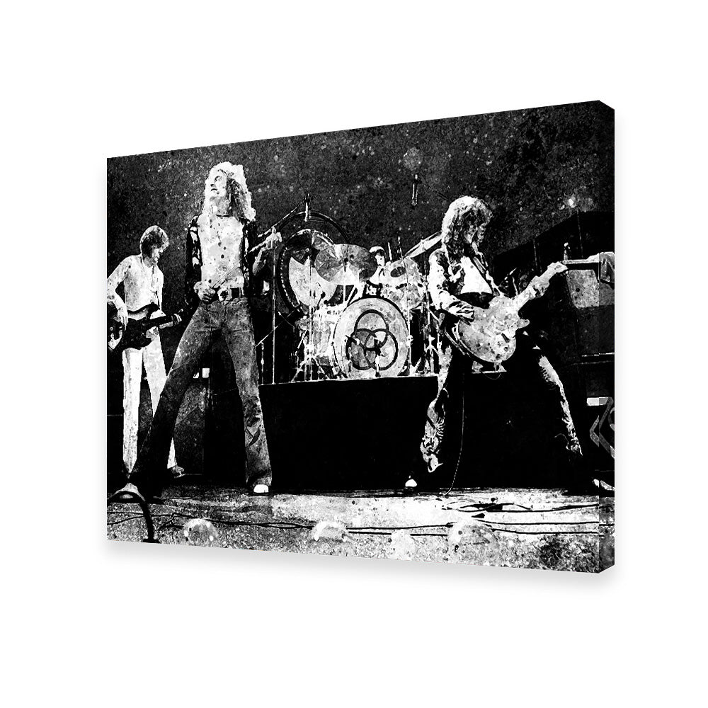 Live Led Zeppelin Stunning Grayscale Wall Art for Your Home