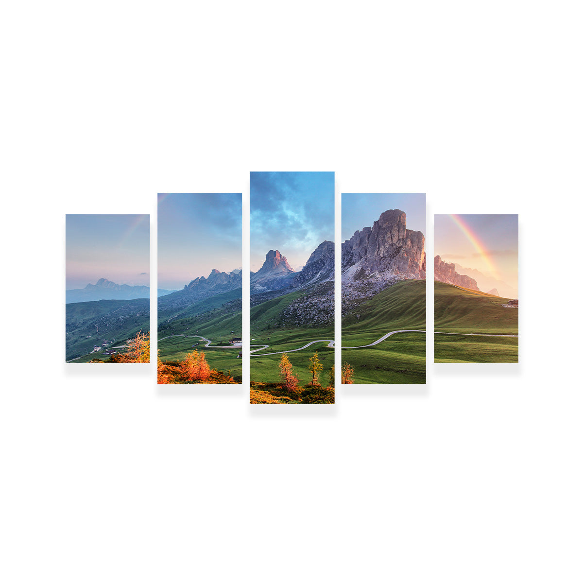 Stunning Rainbow In The Alps Wall Art for Home Decor