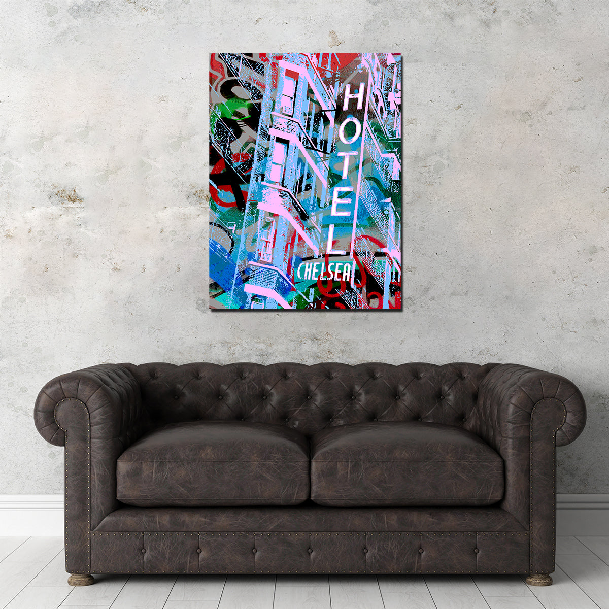 Stunning Chelsea Hotel Wall Art by Stephen Chambers