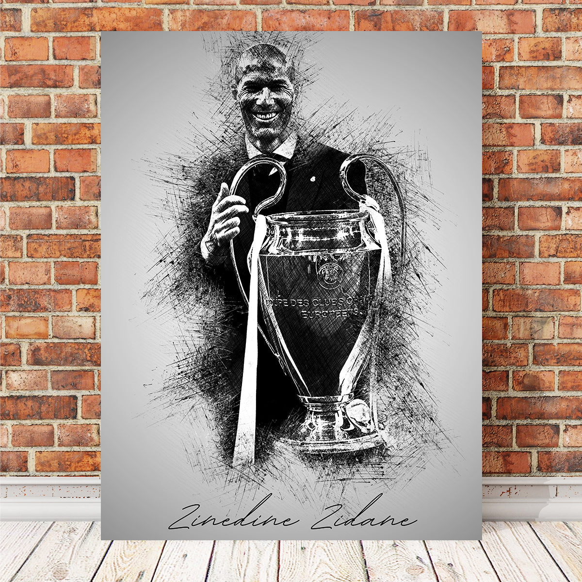 Stunning Zinedine Zidane Wall Art for Soccer Fans