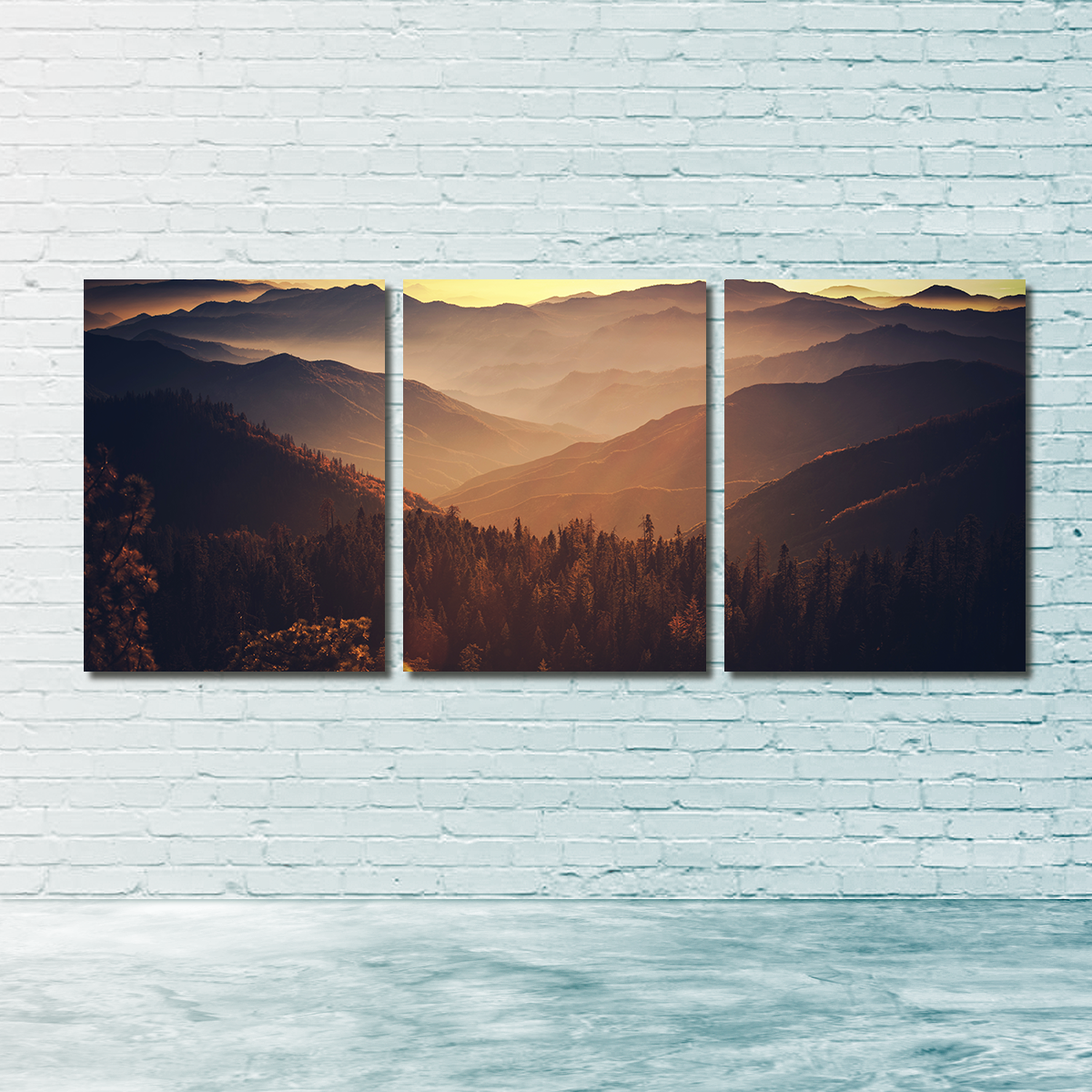 Breathtaking Scenic Sunset Wall Art of Sierra Nevada Mountains