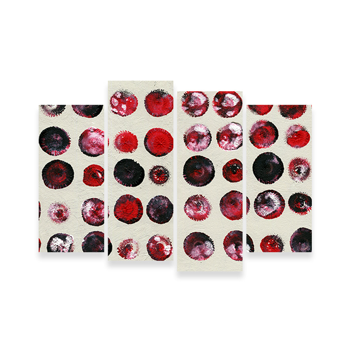 Stunning Red Circles Wall Art by Evgeny Vetrov