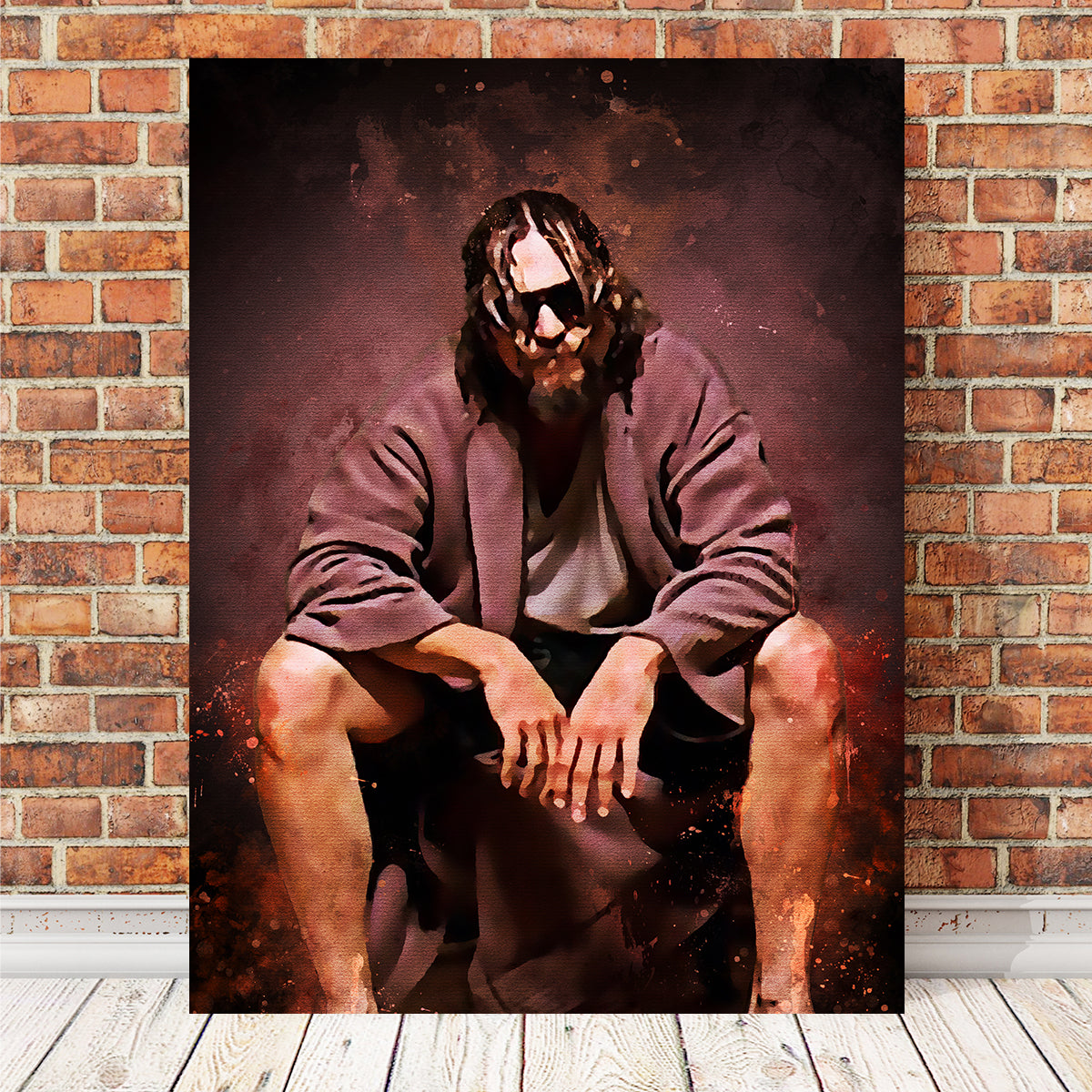 The Dude Toilet Wall Art - Stunning Kiln - Dried Pine Wood Framed Canvas