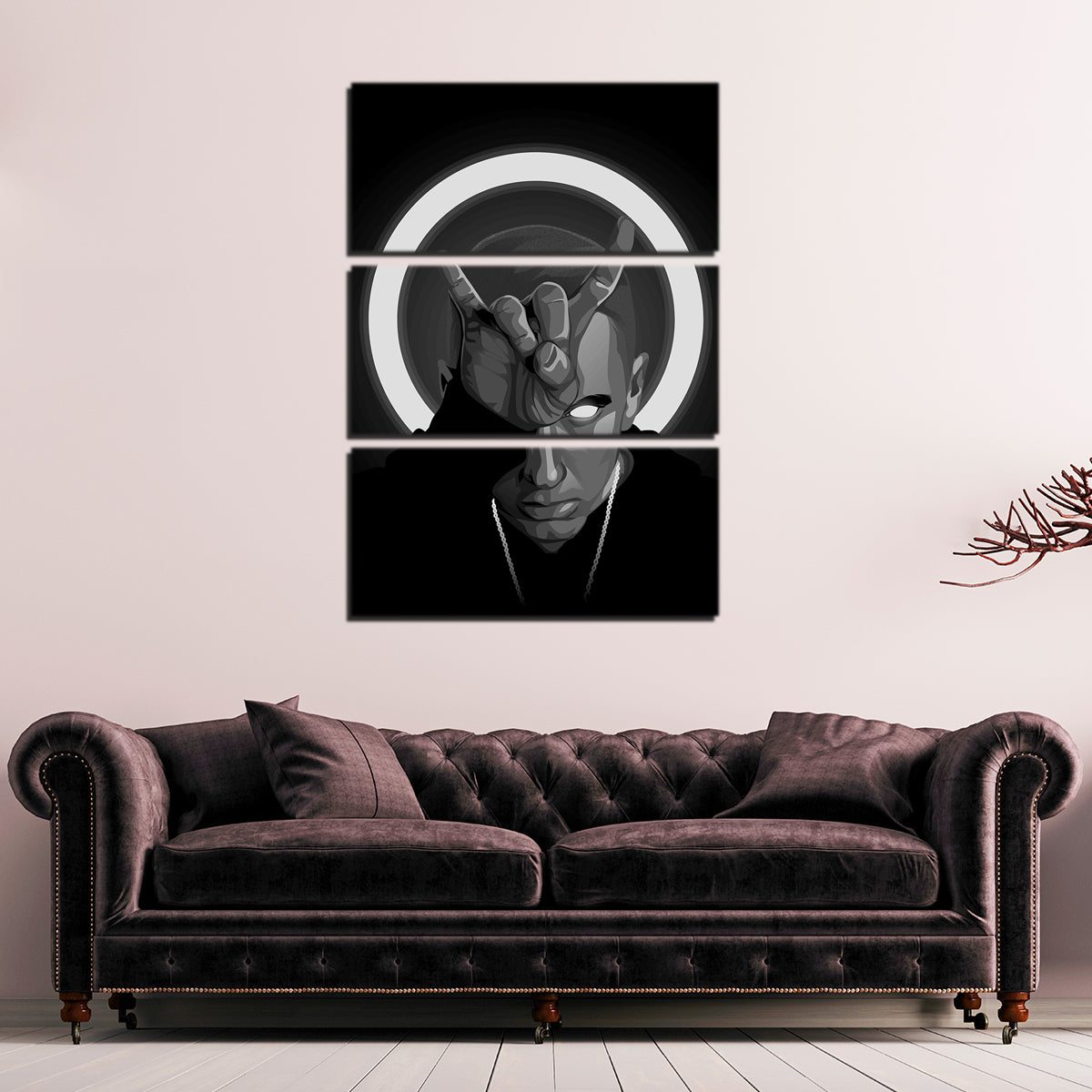 Stunning Grayscale Eminem Wall Art for Your Home Decor